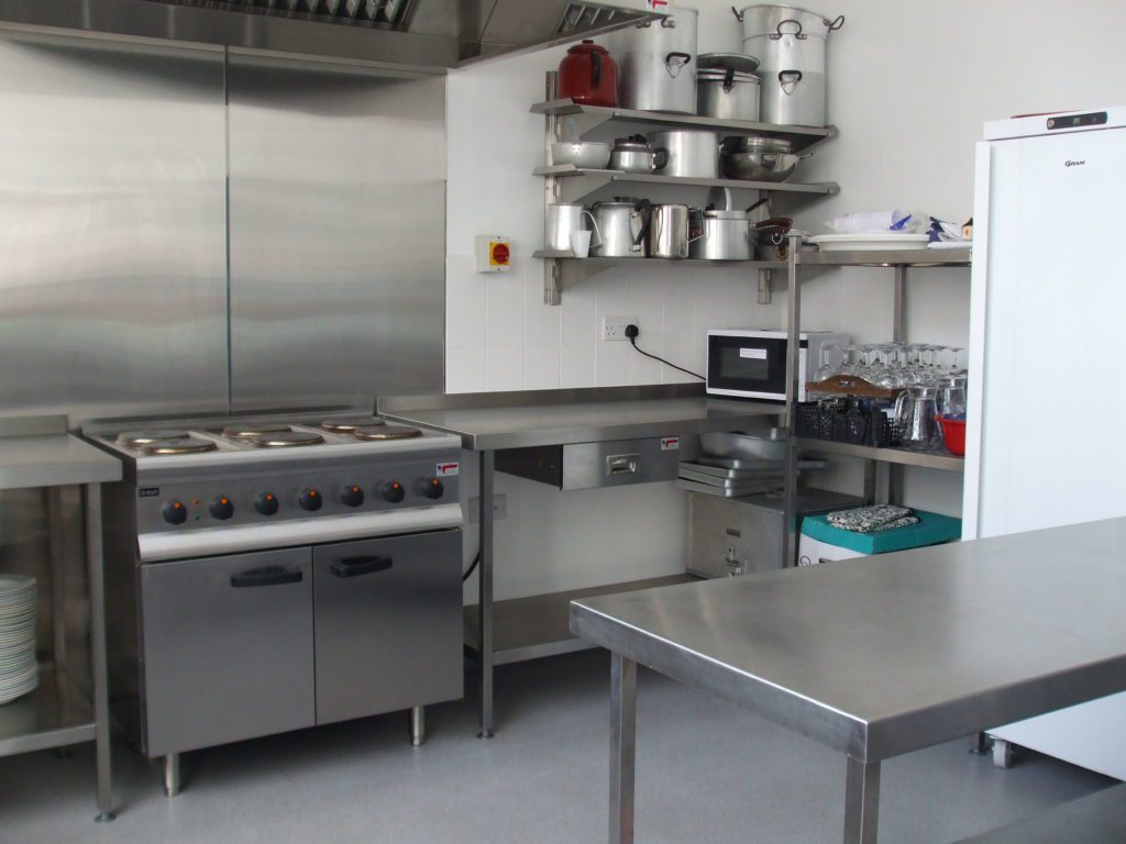 A fully fitted commercial kitchen was installed in a former seating area