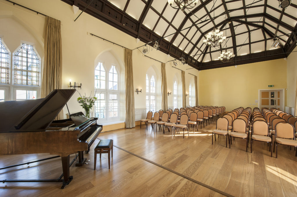 The Great Hall is used for concerts, dancing, large meetings and weddings